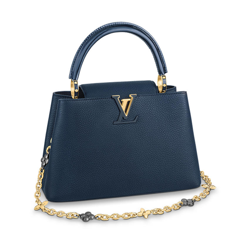 Louis Vuitton CAPUCINES MM  Handbag M59209 Navy Blue